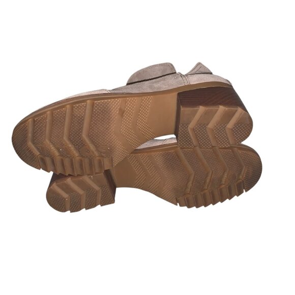 Sorel Cate Cut-Out Suede Leather Block Heel Booties Size 6.5 - Picture 7 of 8